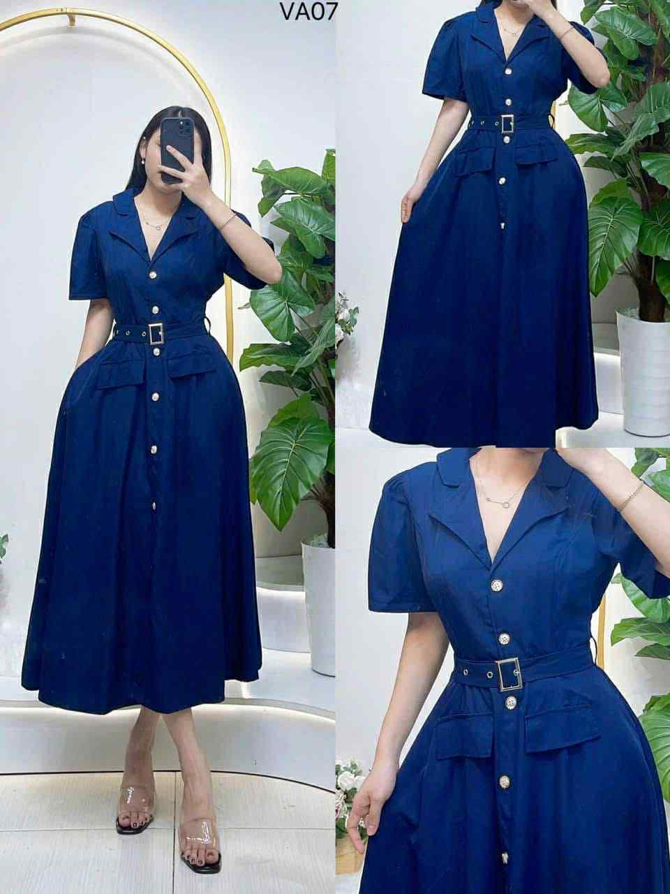 Belted Elegance Maxi Shirt Dress